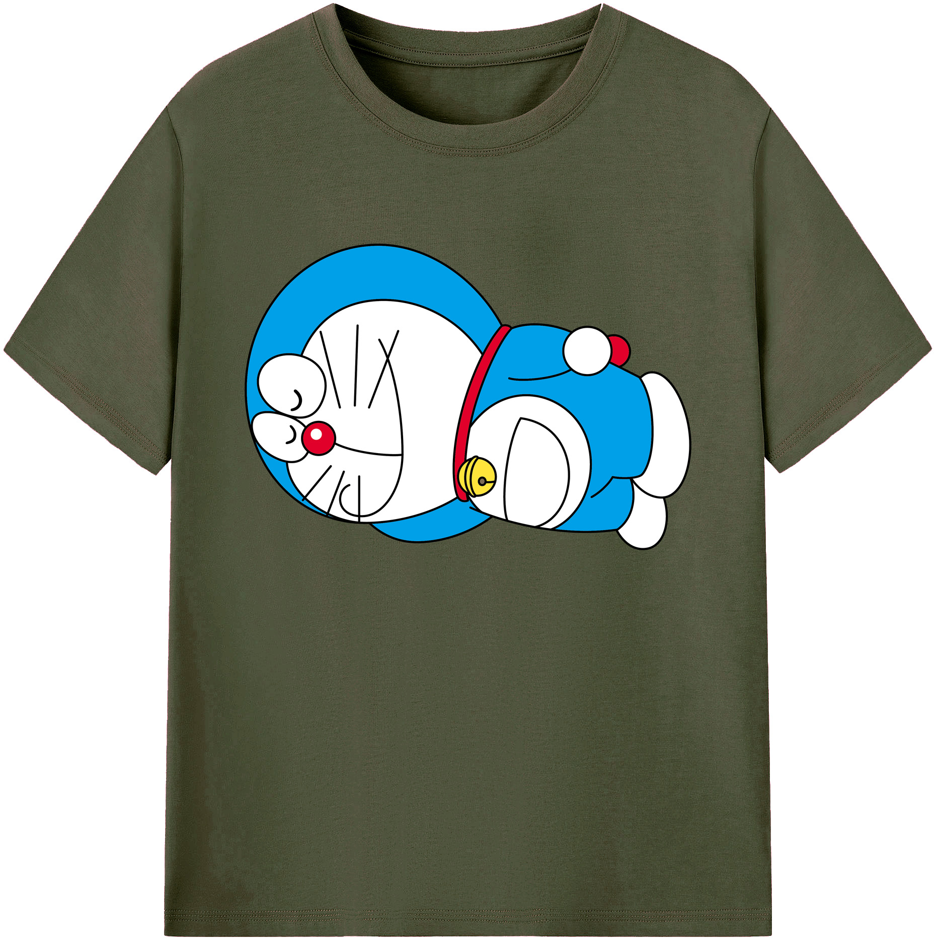 （画像用） ドラえもん Doraemon 綿100％ メンズ半袖Tシャツ｜肌触りやわらか＆通気性
